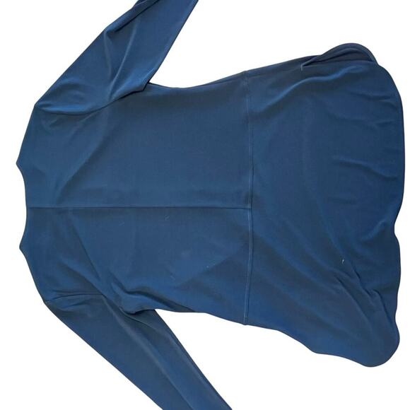 Ralph Lauren Women's Medium Tunic Blouse Black Stretchy 3/4 Sleeves Keyhole - Picture 6 of 11